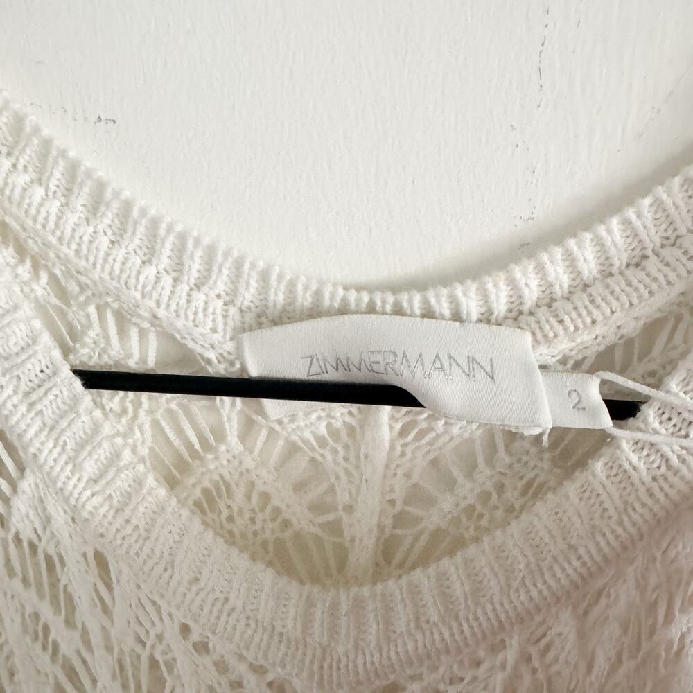 NWT Zimmerman White Knit Wylie Maxi Coverup Dress US 8 - Picture 5 of 7
